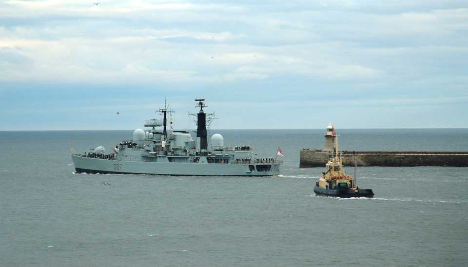 HMS Newcastle heads for Plymouth to be de-commissioned